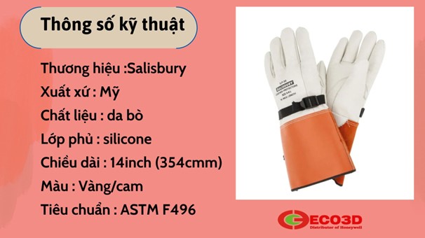 Găng tay da bò cách điện ILP5S Salisbury